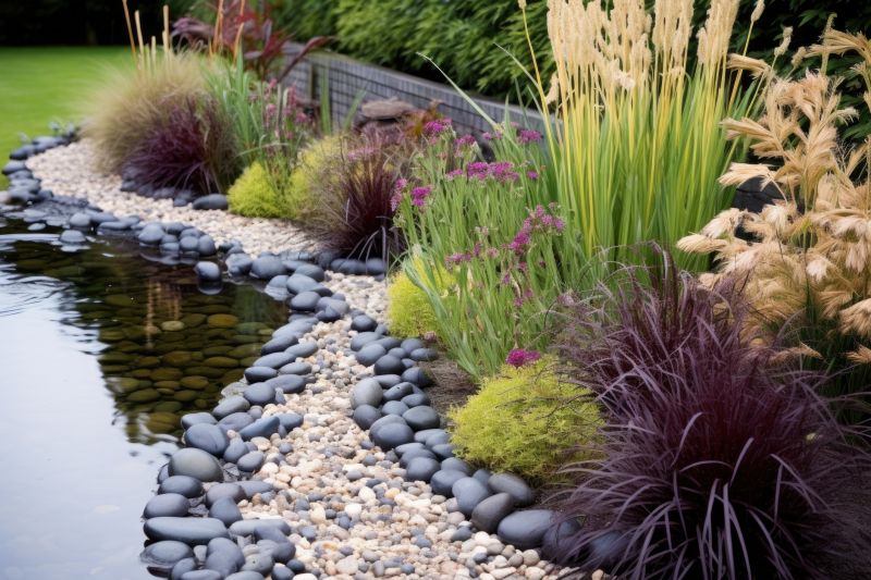 Close-up of Pond Liner and Edging